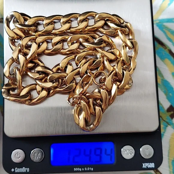 18K Gold Plated Thick Cuban Chain‎ Necklace